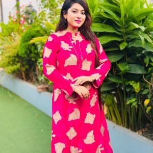Premium Maisha Chiffon 2pc Fuchsia Edition